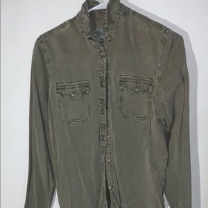 Olive Green Button Down